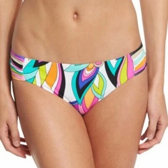 TRINA TURK Women's Side Shirred Hipster Bikini Bottom Size 8 - Picture 1 of 6